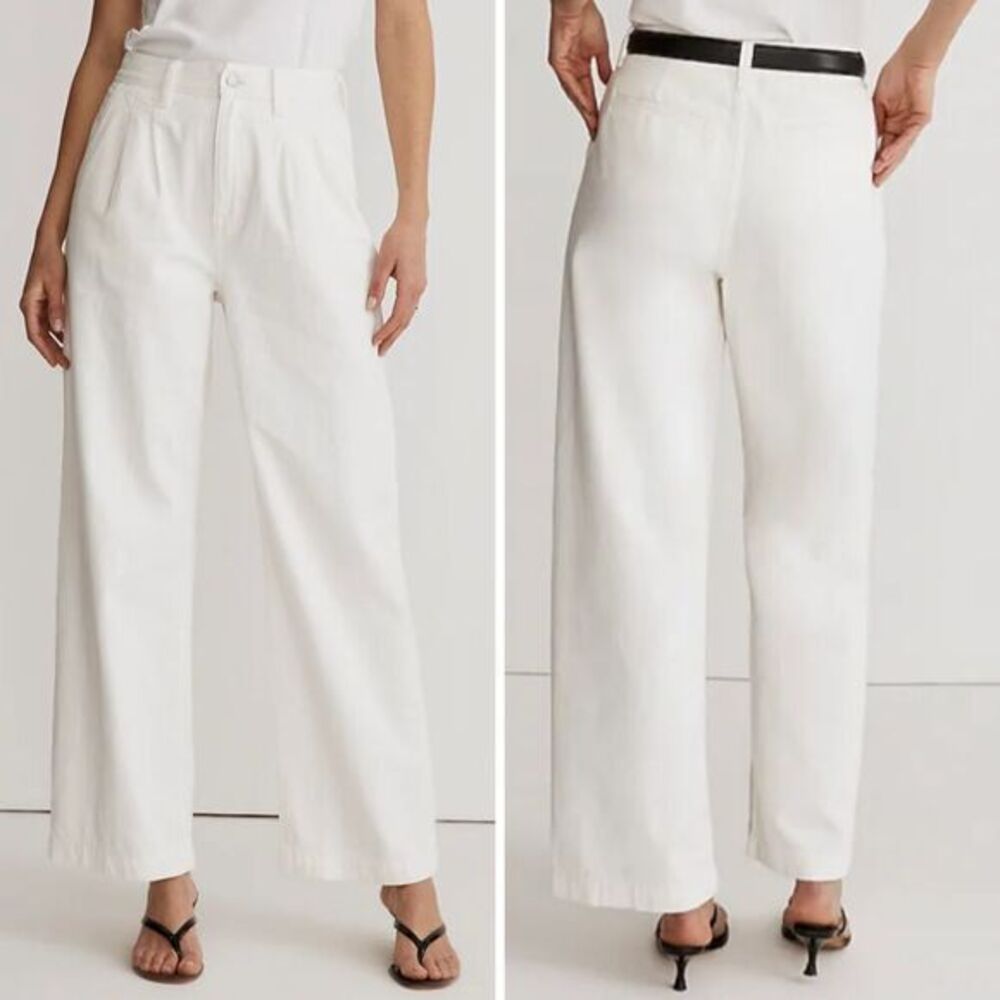 NEW Madewell The Harlow Wide-Leg Jean in Tile White, 23 - Picture 2 of 15